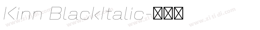 Kinn BlackItalic字体转换